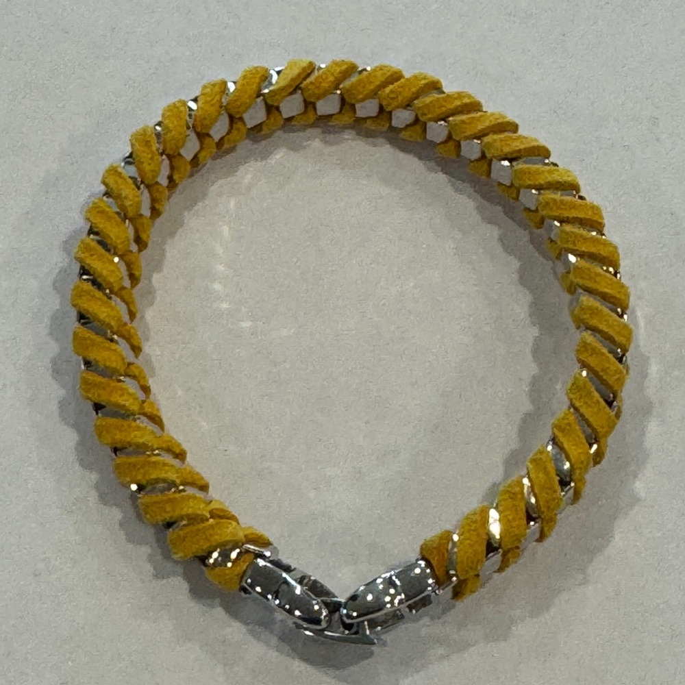 Lia Sophia Mustard and Silver Chain Bracelet